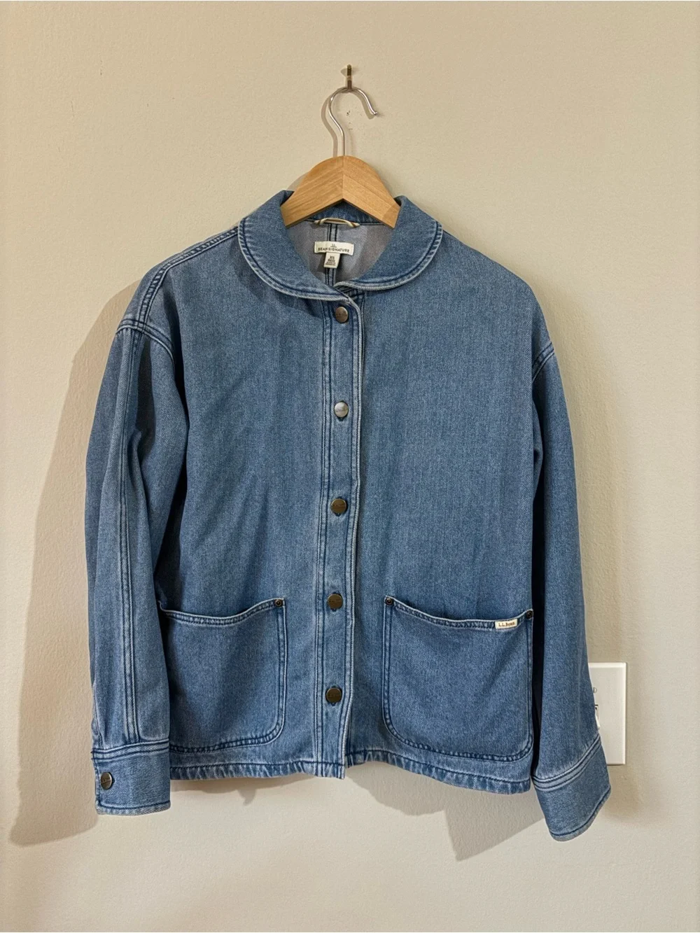 L.L. Bean Signature Denim Chore Shirt Jacket - Size XS - Picture 4 of 9